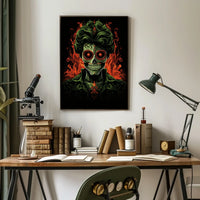 Day of the Dead Sugar Skull Art Poster - Cultural or Heritage Poster