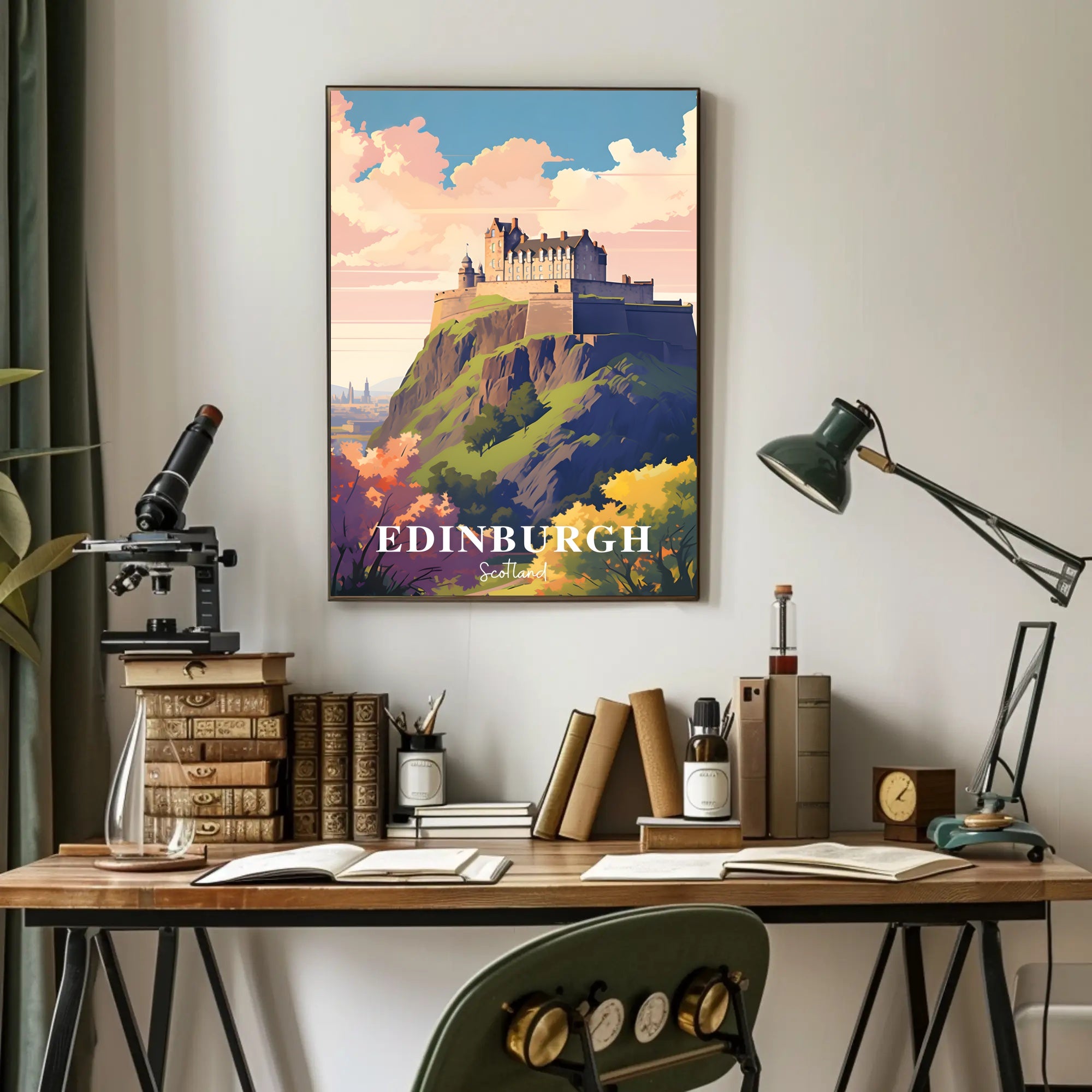 Edinburgh Castle Travel Poster