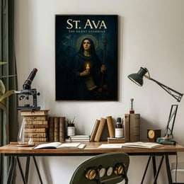 St. Ava Silent Guardian Poster Vintage Wall Art