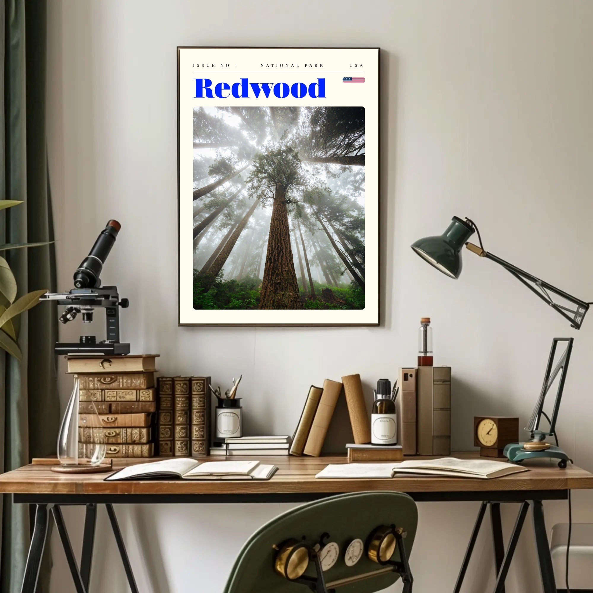 Redwood National Park Scenic Poster Wall Art Print