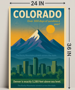 Discover Colorado Wall Art Print PosterGoat