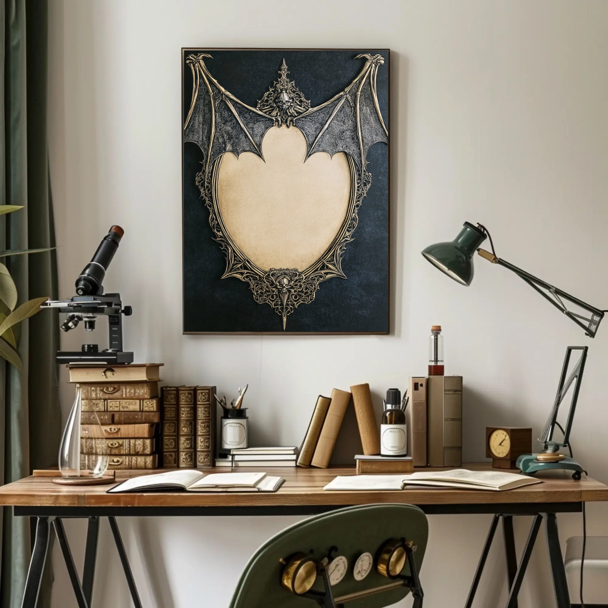 Gothic Bat Frame Poster