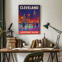 Cleveland Lakefront Glow Poster