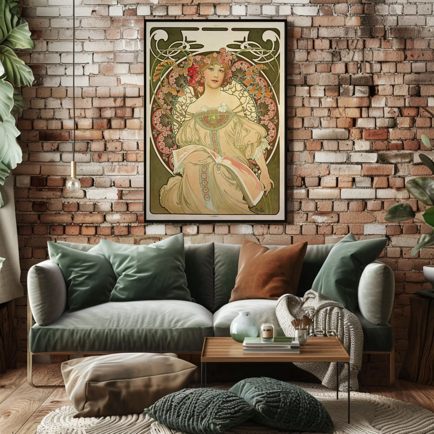 Mucha Style Paris Art Nouveau Vintage Travel Poster