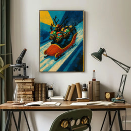 Reindeer Bobsled Adventure Poster