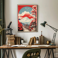 Mount Fuji Japanese Landscape Travel Poster