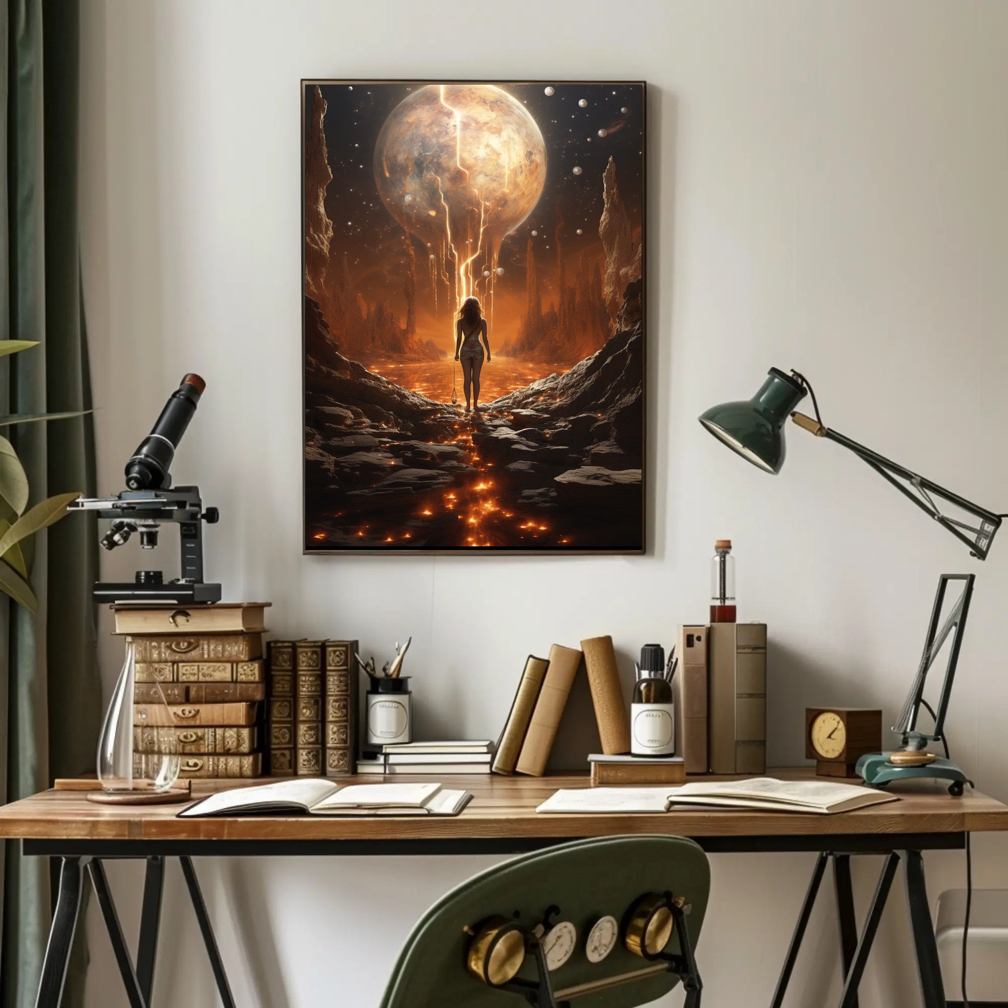 Mystical Realm of Exploration Futuristic Sci-Fi Poster