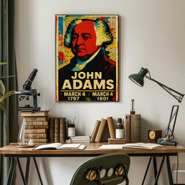 John Adams 2nd President of the United States Street Art Mashup Poster