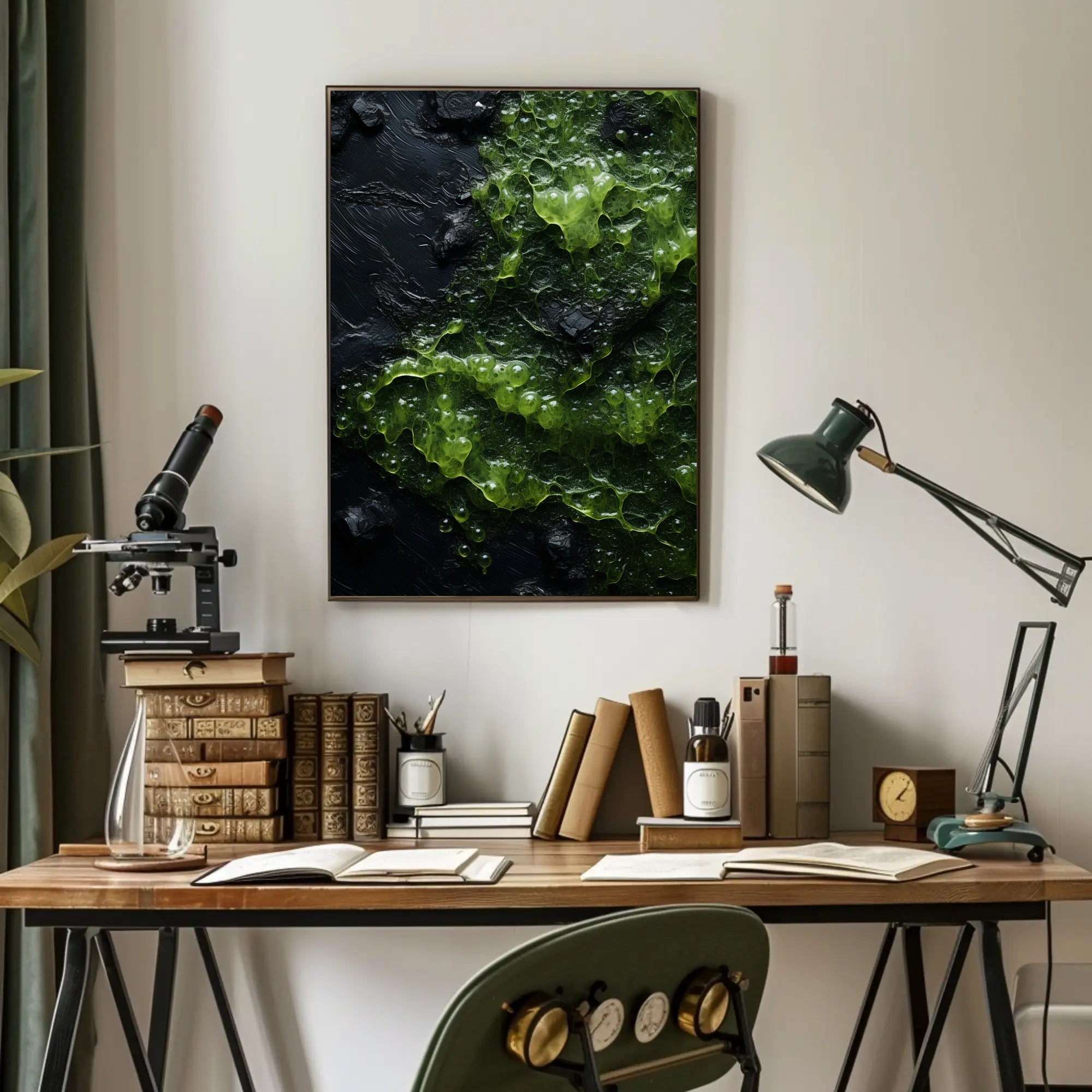 Abstract Green Texture Abstract Poster