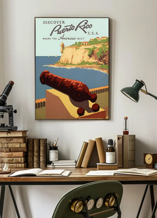 Puerto Rico Travel Poster - Explore Historical El Morro Destination