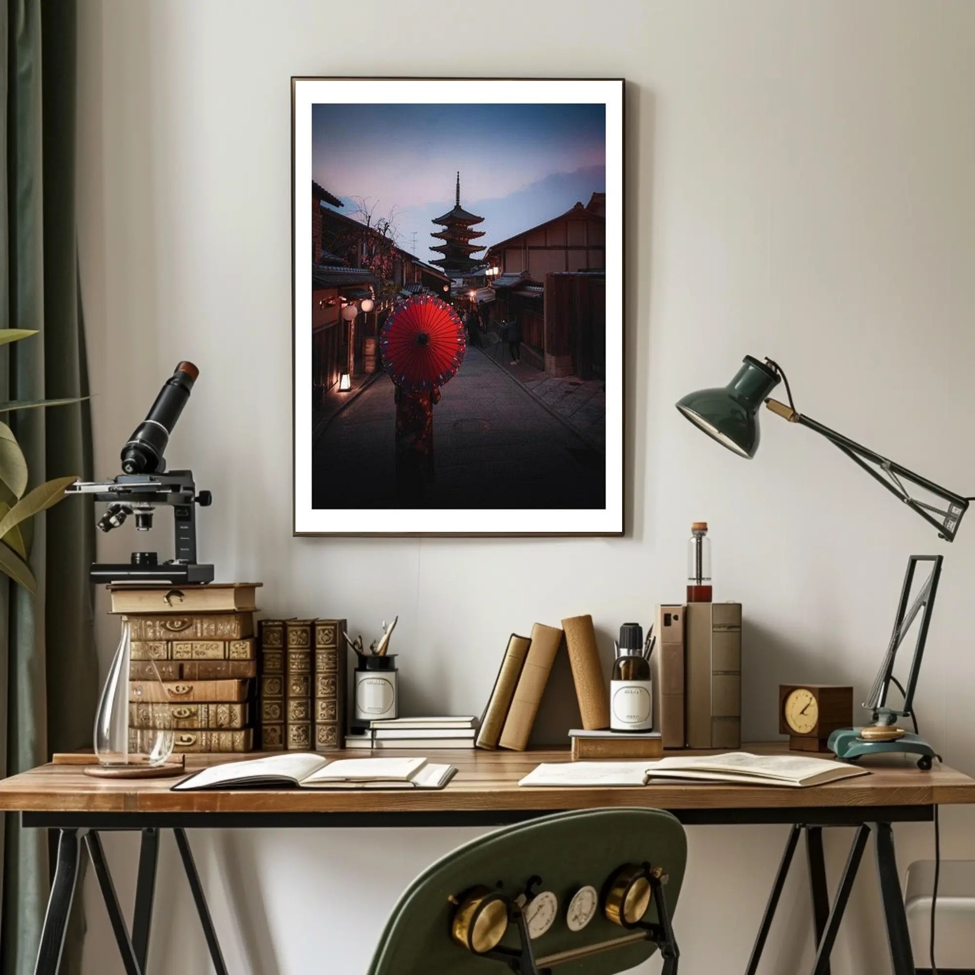 Evening Stroll in Kyoto Poster PosterGoat