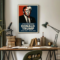 Donald Trump Patriotic Resolute Visionary Cinematic Poster