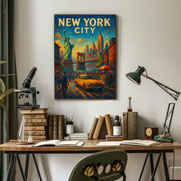 New York City Iconic Landmarks Poster