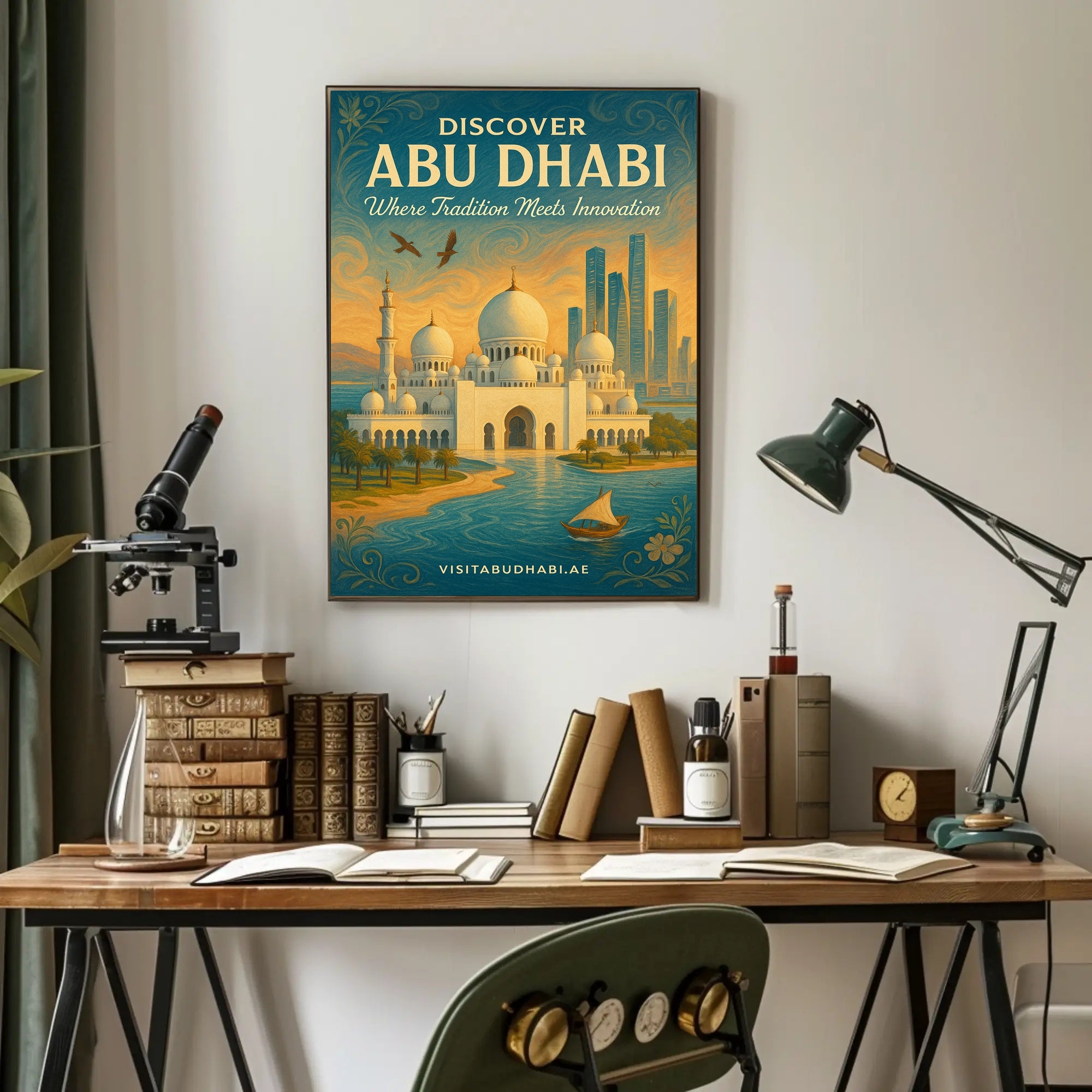 Abu Dhabi Tradition Meets Innovation Travel Poster