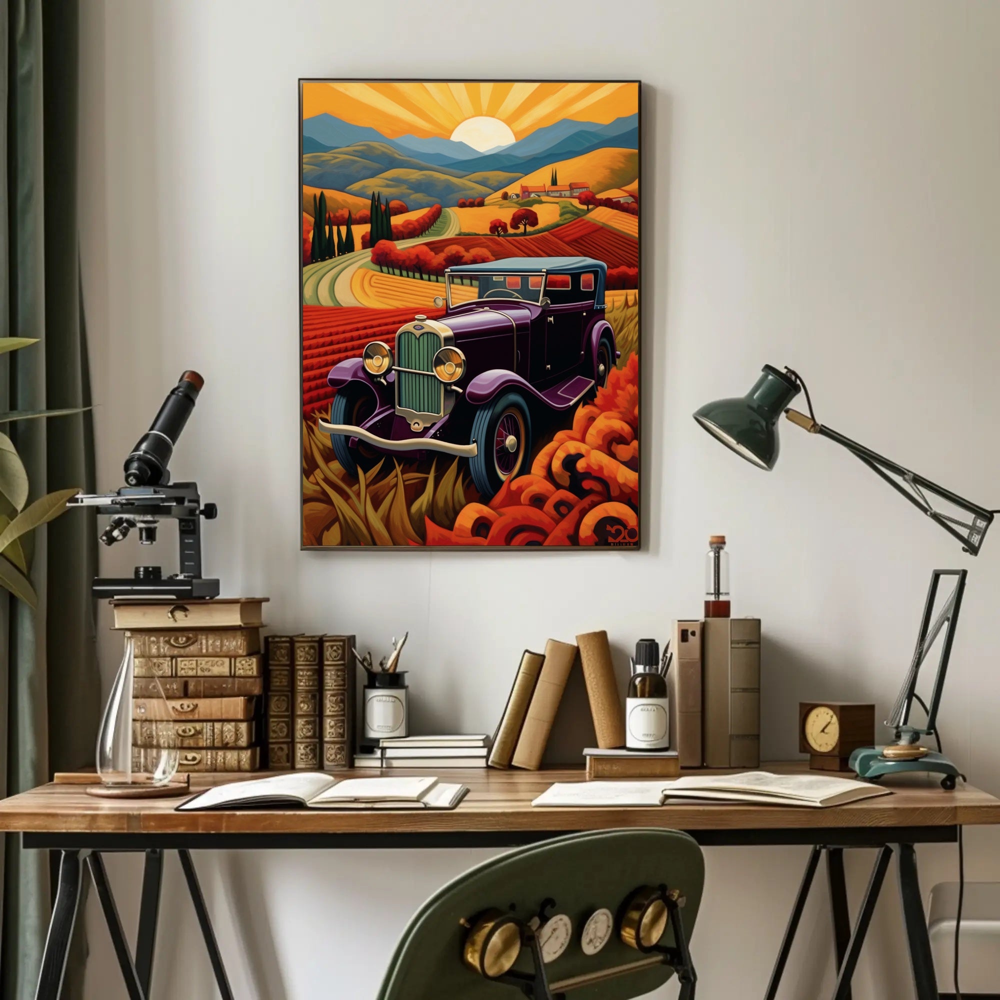 Vintage Journey Through the Countryside Poster