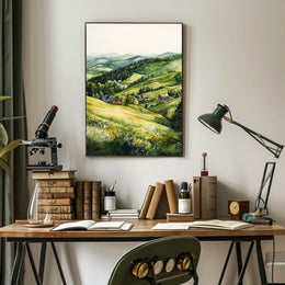 Ukraine Carpathian Mountains Countryside View Poster