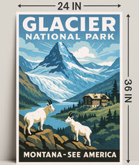Glacier National Park See America Poster PosterGoat