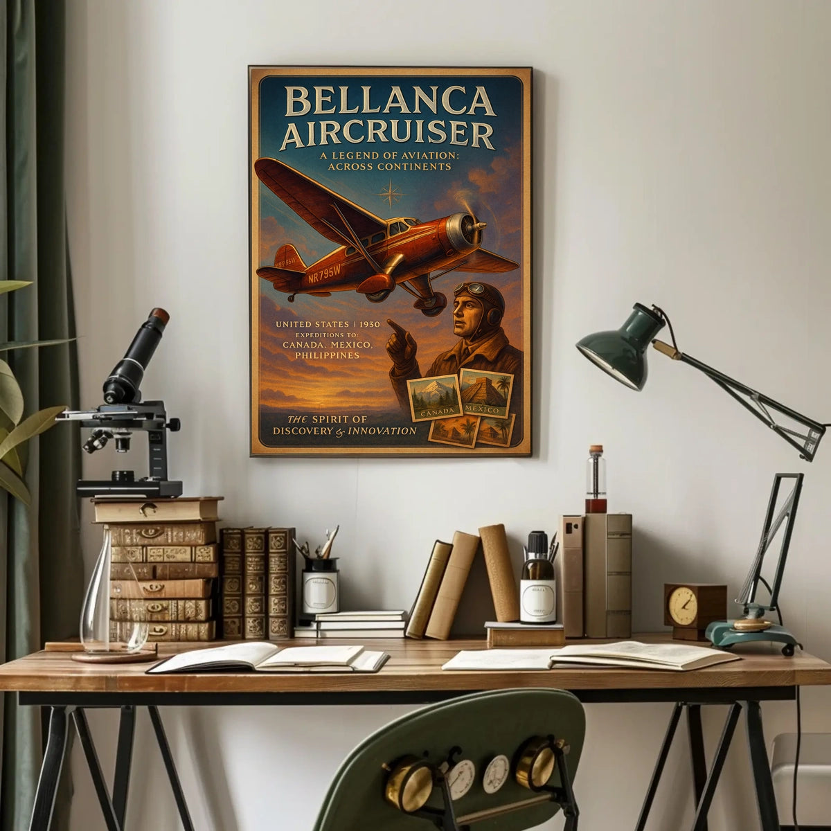 Bellanca Aircruiser Vintage Aviation Adventure Poster