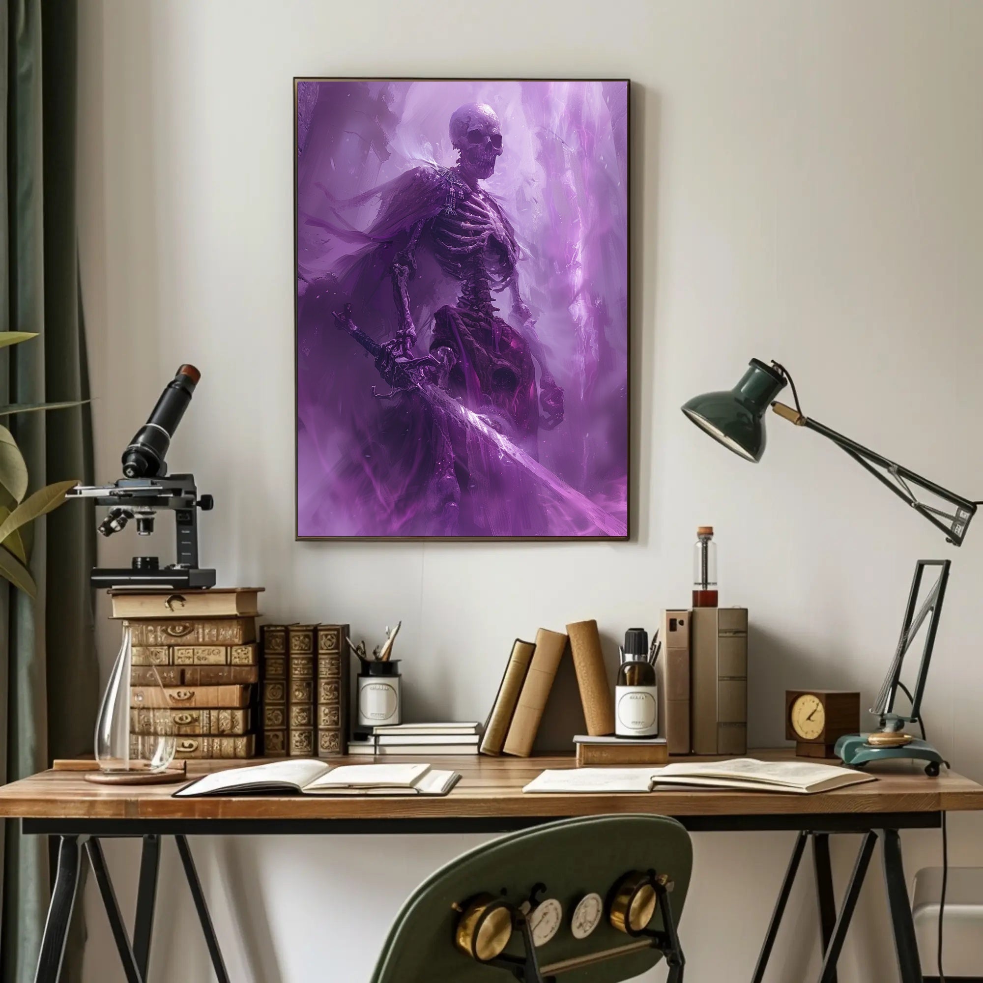 Spectral Warrior Art: Dark Fantasy or Mythology Poster PosterGoat