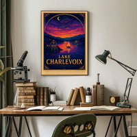 Lake Charlevoix Sunset View - Travel Poster