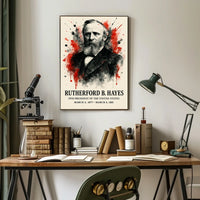 Rutherford B. Hayes Vintage Artistic Historical Poster