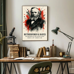 Rutherford B. Hayes Vintage Artistic Historical Poster
