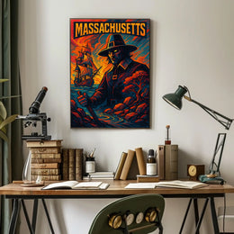 Massachusetts Pilgrim Poster