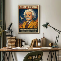 Einstein Relativity Vintage Scholarly Poster