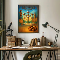 Brussels, Belgium Heart of Europe's Cultural Melange Poster