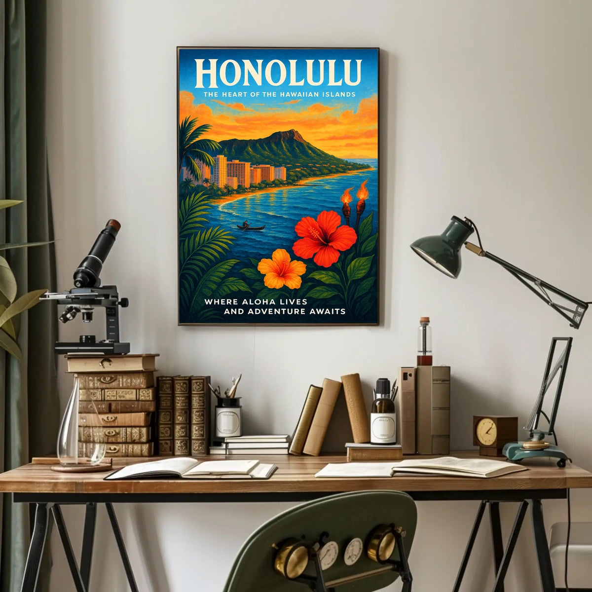 Honolulu The Heart of the Hawaiian Islands Poster