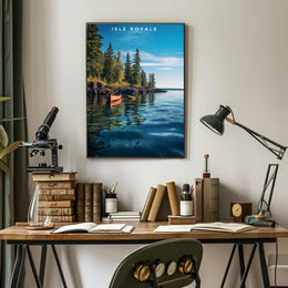 Isle Royale National Park Poster Vintage Travel Print