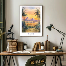 Sunset Over the Pyramids Poster PosterGoat