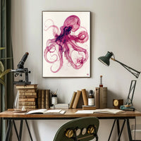 The Graceful Octopus Art Print Poster for Home Decor PosterGoat