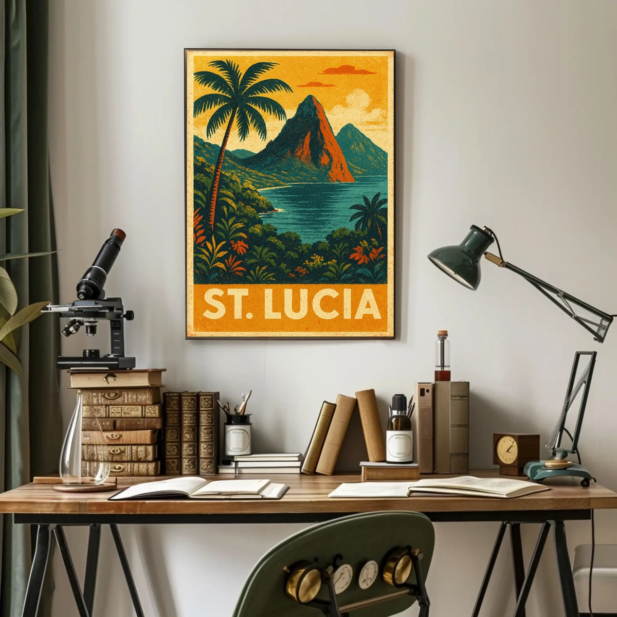 St. Lucia Travel Poster