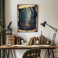Mysterious Enigmatic Forest Path Atmosphere National Park Poster