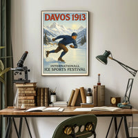 Davos 1913 International Ice Sports Festival Poster
