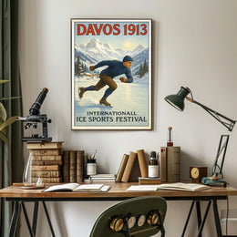 Davos 1913 International Ice Sports Festival Poster