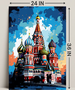 Vibrant Kremlin Illustration Poster
