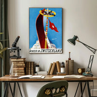 Winter Wonderland in Swiss Alps Travel Poster PosterGoat