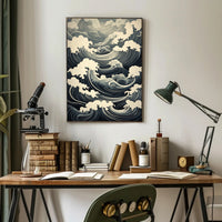Oceanic Waves And Clouds Poster PosterGoat