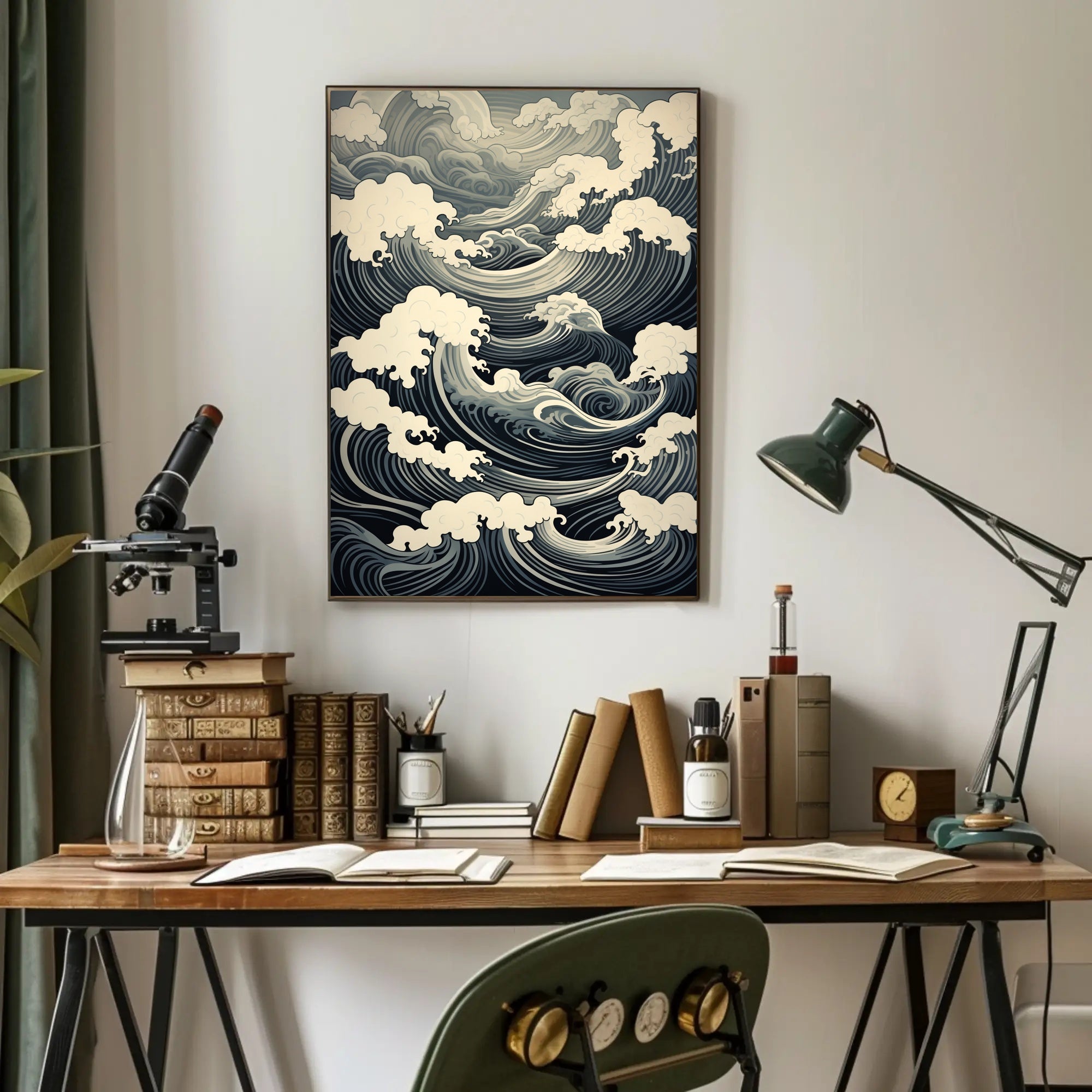 Oceanic Waves And Clouds Poster PosterGoat