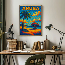 Aruba Mosaic Art Poster