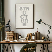 STRUCTURE Typography Art: Abstract or Artistic Poster