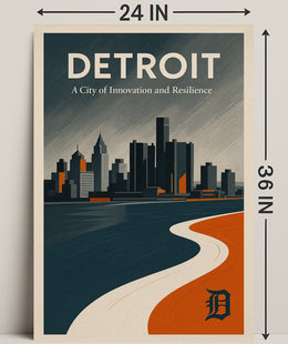 Detroit Innovation and Resilience Poster PosterGoat