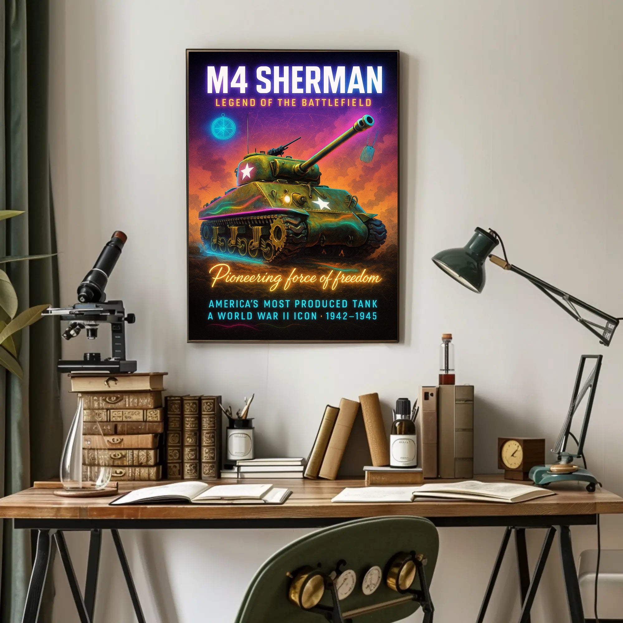 M4 Sherman Legend of the Battlefield Poster PosterGoat