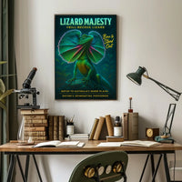 Lizard Majesty Frill-Necked Lizard Poster
