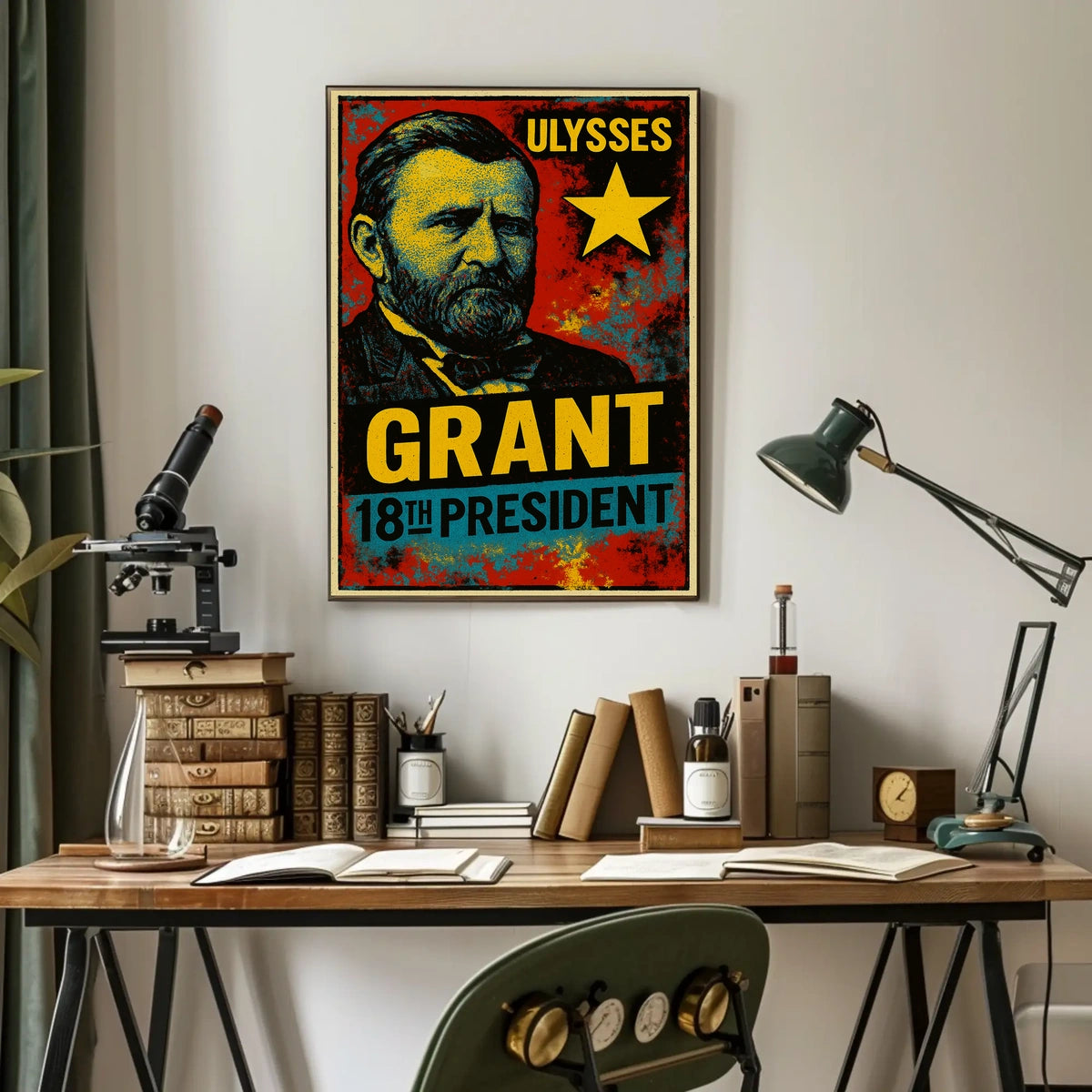 Ulysses S. Grant 18th President of the United States Graffiti Pop Art Poster