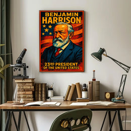 Benjamin Harrison 23rd US President Poster Vintage Wall Art