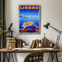 Lindau The Holiday Island In Lake Poster