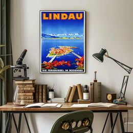 Lindau The Holiday Island In Lake Poster
